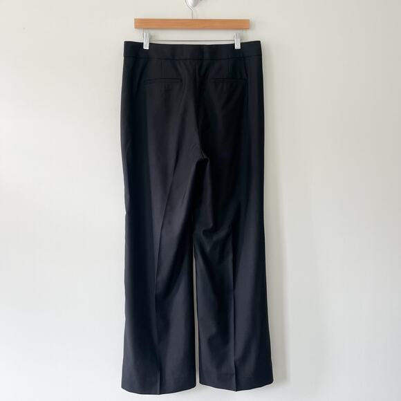 J. Crew NWT Collection Full Length Wide Leg Black Tuxedo 100% Italian Wool pants - Picture 5 of 15